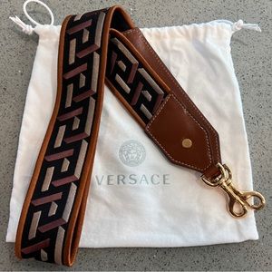 New Versace La Greca Brown Shoulder Bag Strap